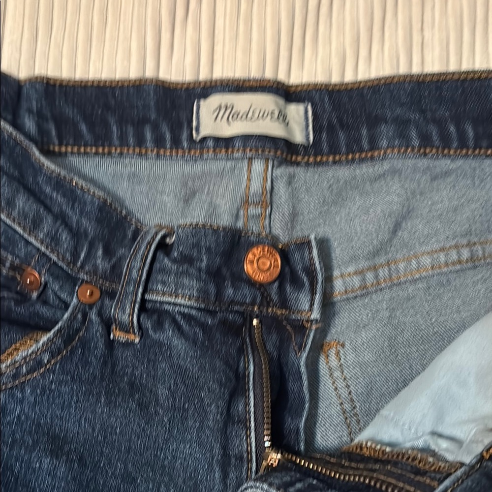 Madewell Dark Indigo High-Rise Straight Jeans